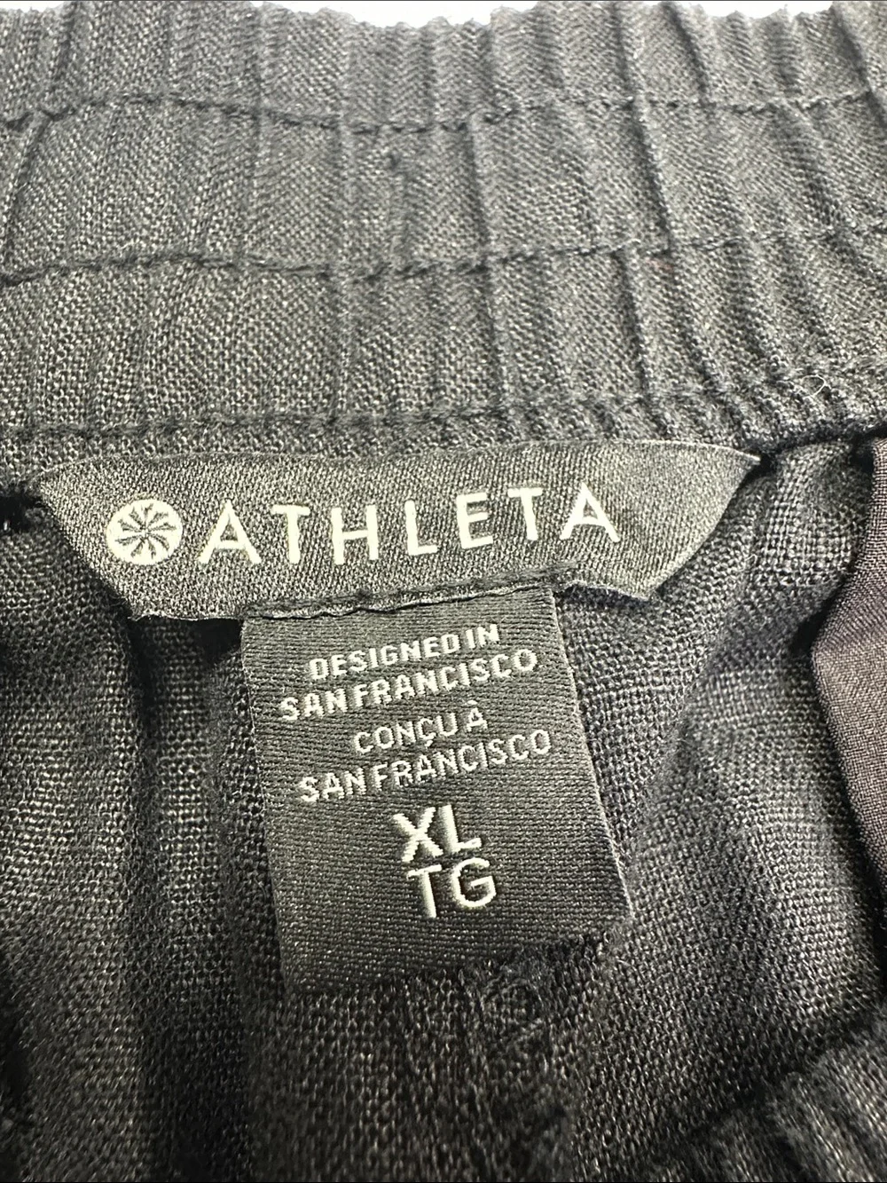 Athleta Retreat Black Linen Ankle Pants, New with Tags, Women's Size XL NWT - Picture 2 of 5
